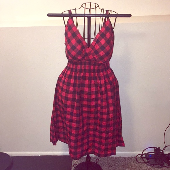 she’s cool Dresses & Skirts - Red Buffalo Plaid Tank Dress